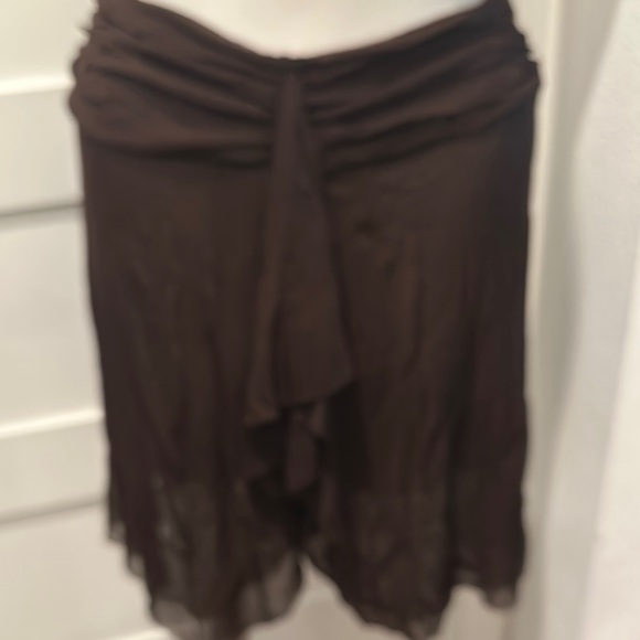 Tommy Bahama Brown Wrap Swim Skirt Coverup - Picture 3 of 10